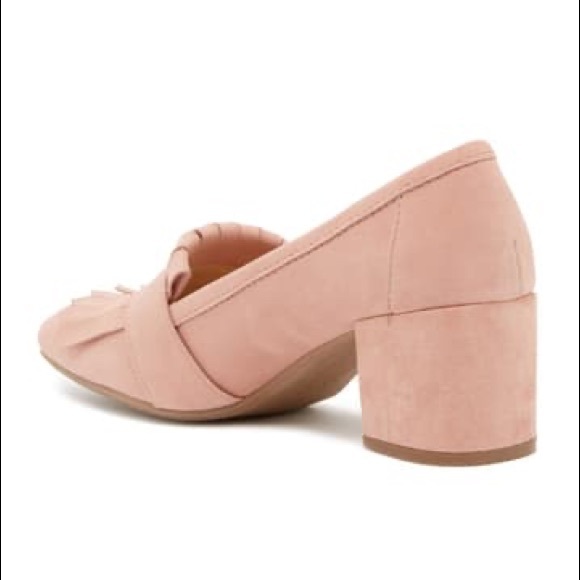 Kenneth Cole Block Heel Fringe Loafers - Picture 10 of 11